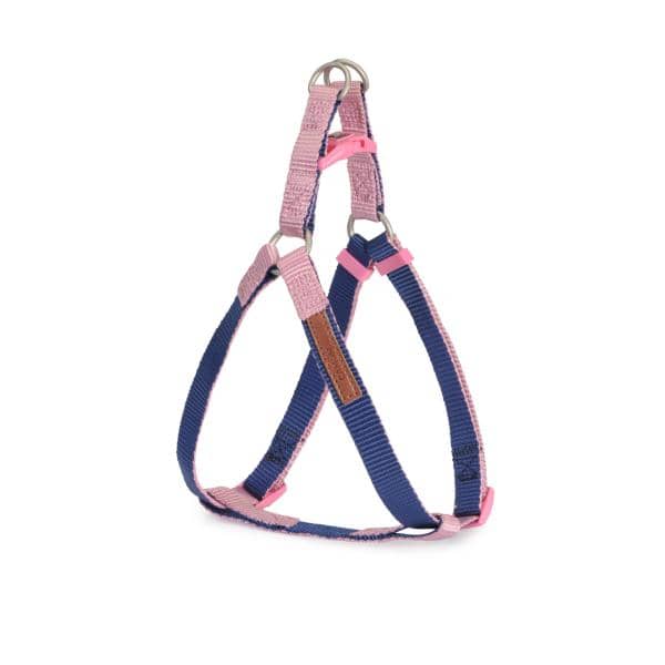 HARNAIS  NYLON CAMON ONE TOUCH BICOLORE BLEU/ROSE 10X250X400MM
